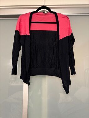 Jcrew size L color blocked v neck 100% cotton cardigan